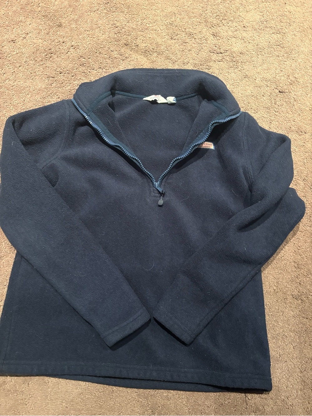 Women’s Navy Half-Zip Fleece Pullover